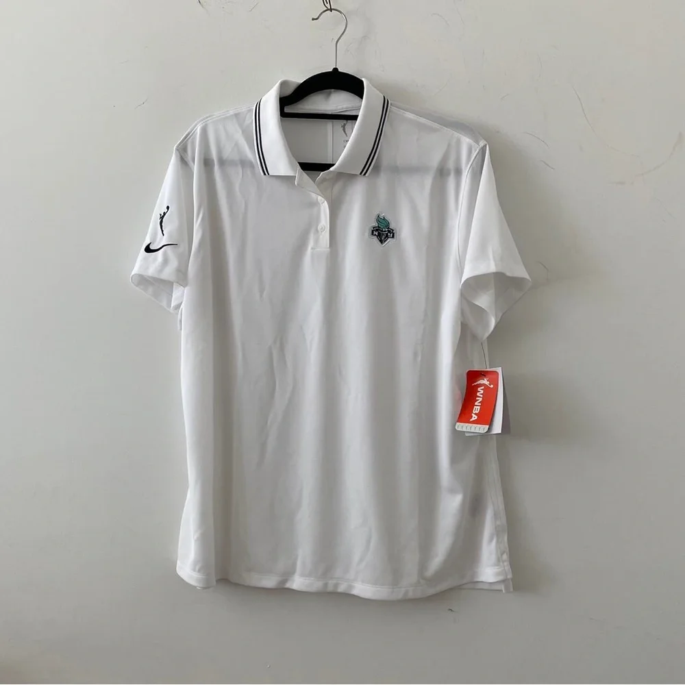 Nike Women’s WNBA New York Liberty Polo Shirt White Size XXL